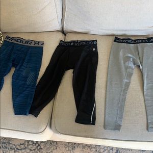 Lot of compression pants for boys